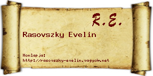 Rasovszky Evelin névjegykártya