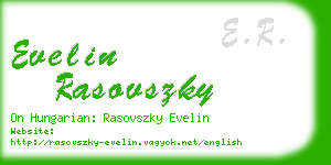 evelin rasovszky business card